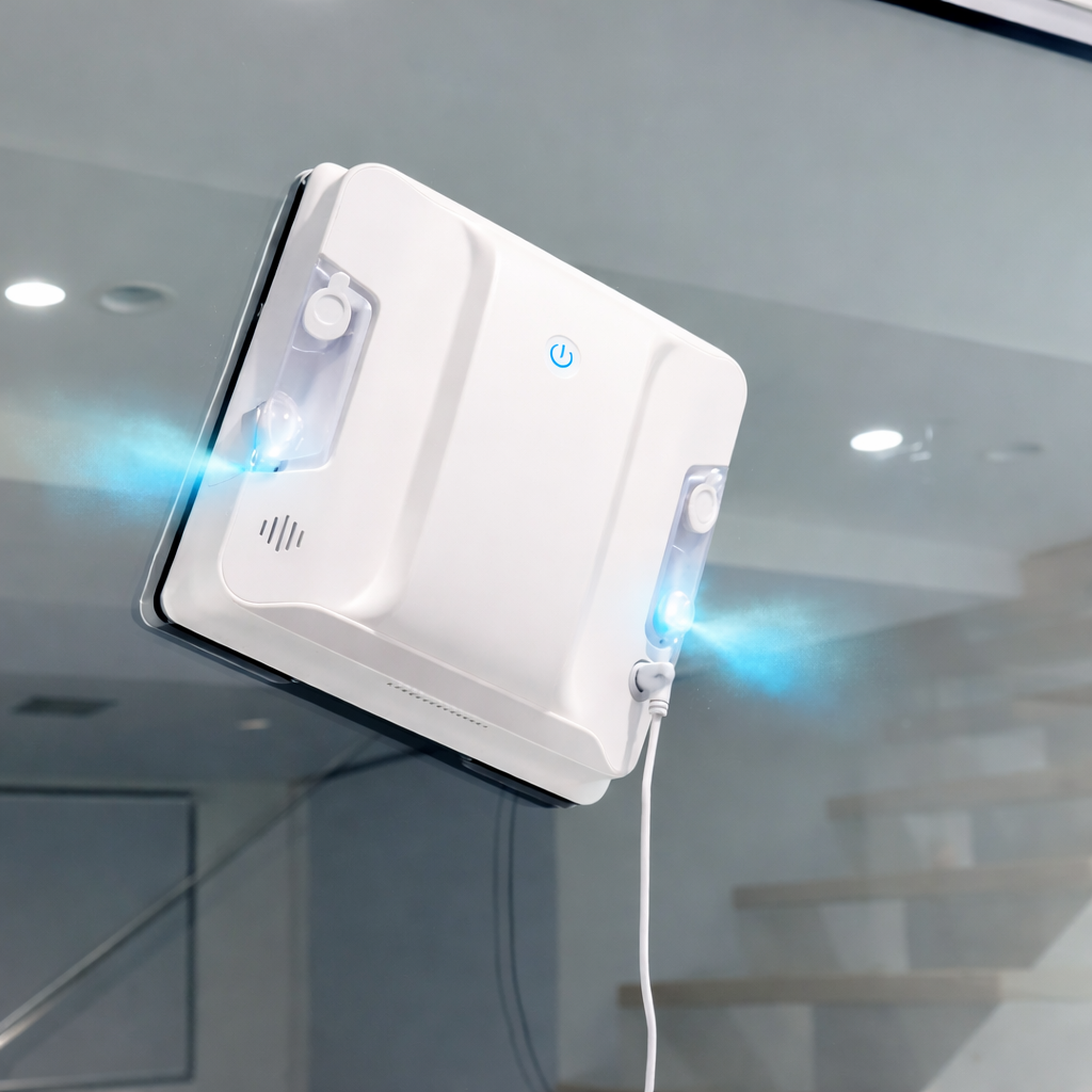 Robot Lave-Vitres 3+ Modes – Aspiration 3800 Pa, Application + Télécommande, Autonomie jusqu’à 180 min, , 2  Spray Ultrasonique