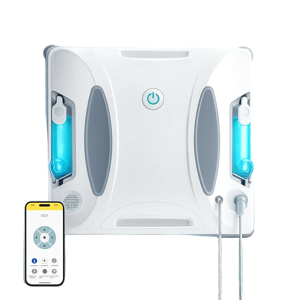 Robot Lave-Vitres 3+ Modes – Aspiration 3800 Pa, Application + Télécommande, Autonomie jusqu’à 180 min, , 2  Spray Ultrasonique