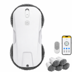 Robot Lave-Vitres Filaire 3 Modes (Rapide/Profondeur/Localisé) – Aspiration 5300 Pa, Télécommande + App, Batterie 30–60 min, 4 Spray Ultrasonique